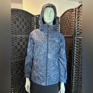 Columbia interchange sleeve youth removable hood. Navy/lavender 14/16
